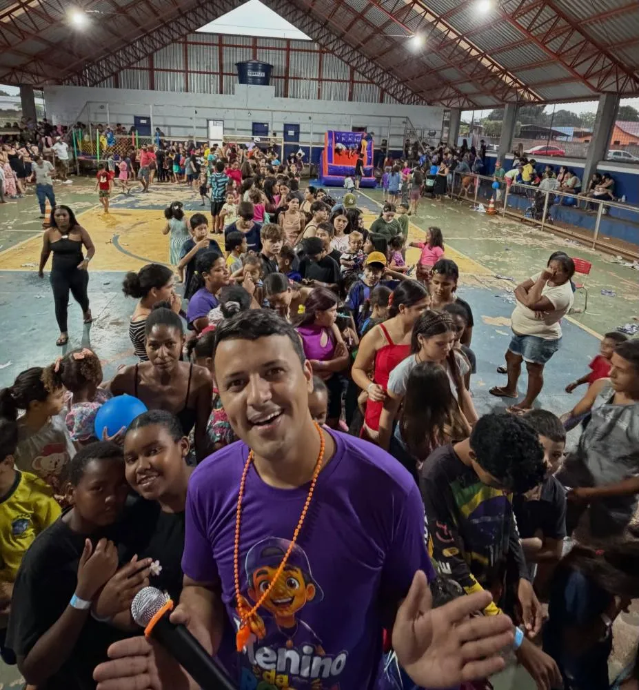 2ª Gincana Menino da Aroeira leva alegria, memórias e bolo gigante de 6 metros para as crianças do Distrito de Prudêncio Thomaz